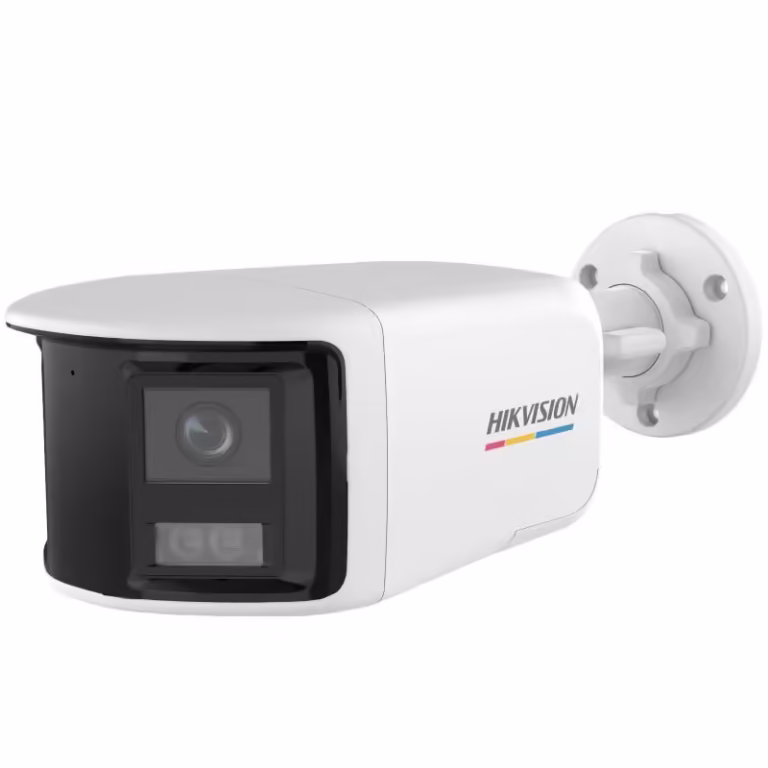 Camera analog Hikvision, 3K 5MP, ColorVU, Smart Hybrid Light 40m, De exterior, Vizualizare 180, Lentila 2.8mm – DS-2CE12KF3TP-DLS