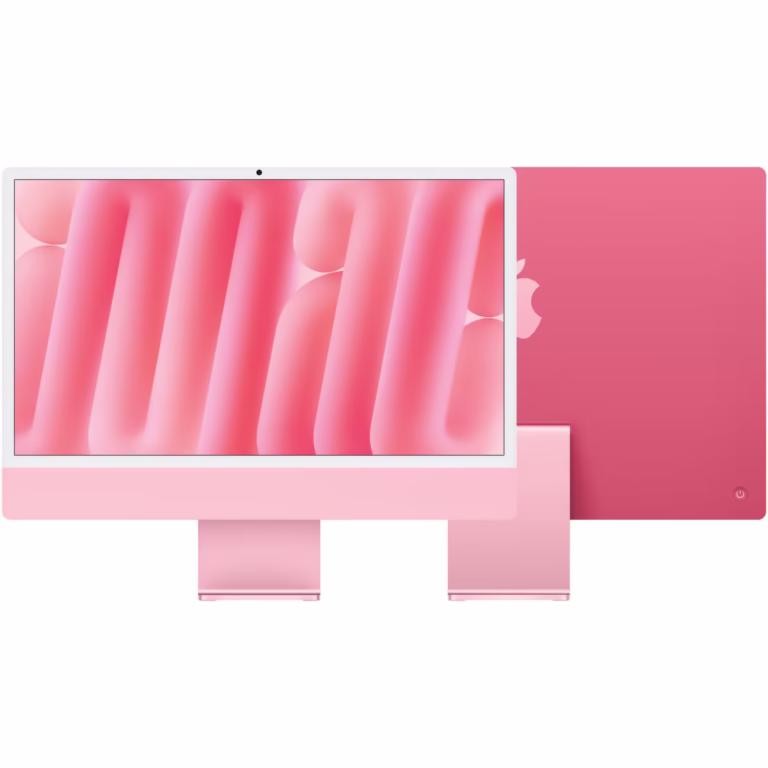 Sistem Desktop PC iMac 24″ (2024) cu procesor Apple M4, 10 nuclee CPU and 10 nuclee GPU, 24″, Retina 4.5K, 16GB, 256GB SSD, Pink
