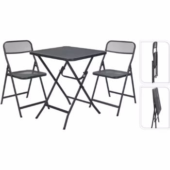 Set mobilier pliabil 3 piese ProGarden , gri