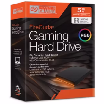 HDD Extern Seagate Firecuda Gaming 2TB, 2.5″, iluminare Chroma RGB, USB 3.2 Gen 1