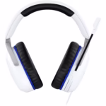 Casti gaming cu fir HyperX Cloud Stinger 2 PS5/PS4, jack 3,5mm pentru conectare direct la controller, drivere 50mm, slidere gradate, microfon cu noise cancelling, spuma cu memorie, alb