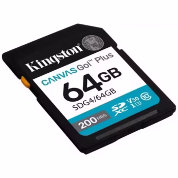 Card SDXC Kingston Canvas Go Plus Gen4 64GB C10 UHS-I U3 V30