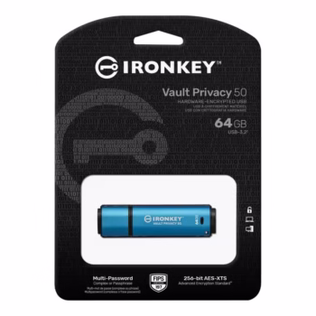 Stick Kingston IronKey, 64GB, USB 3.0, Securizat