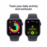 Apple Watch SE (2025), GPS, Carcasa Midnight Aluminium 40mm, Midnight Sport Band – S/M