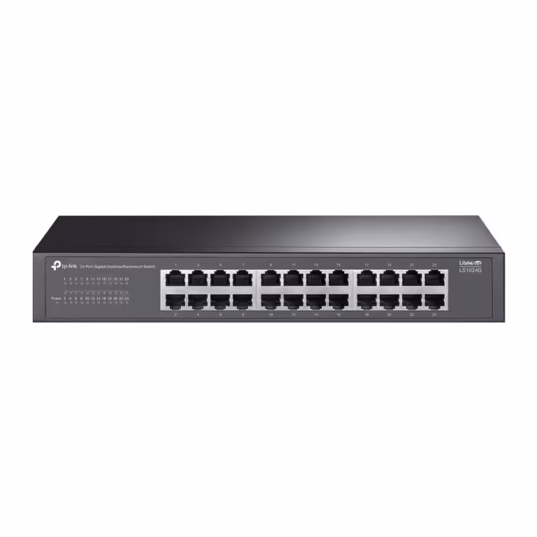 Switch TP-Link LS1024G, 24 porturi Gigabit, 10/100/1000 Mbps, Rackmount
