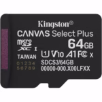 Card de Memorie MicroSDXC Kingston, 64GB, Select Plus, Clasa 10 UHS-I