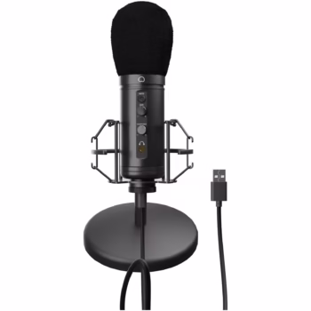 Microfon Genesis Radium 600 G2, tip Condenser, model cardioid, suport fix, conectivitate USB-C si Jack 3.5 mm, raspuns in frecventa 30 -18.000 Hz, sensibilitate -36 dB, lungime cablu 180 cm, negru