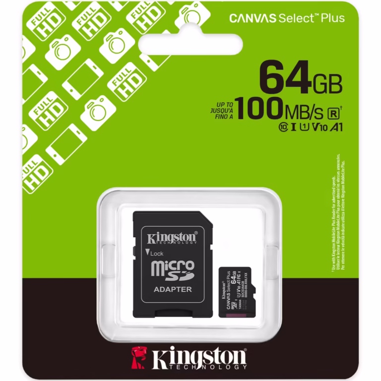 Card de Memorie MicroSDXC Kingston, 64GB, Select Plus, Clasa 10 UHS-I, Cu adaptor