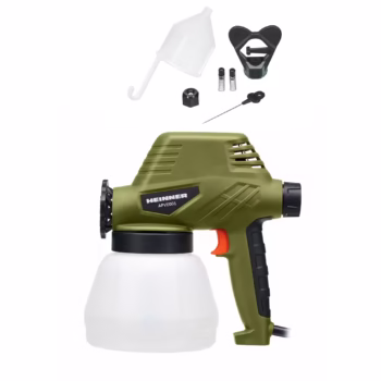 Pistol de vopsit Heinner APVE001, 110 W, 300 ml/min debit, 80 din/sec vascozitate, 1300 ml capacitate rezervor, accesorii ...