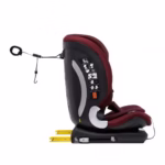 Scaun auto pentru copii U-Grow Goldfix Plus, I-Size, R129, cu isofix, 76-150 cm, boxa bluetooth, rosu