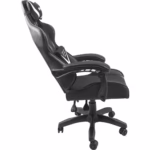 Scaun gaming, Fury, Poliester/Piele ecologica, Negru