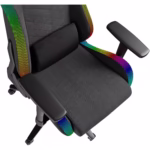 Scaun gaming Genesis TRIT 660, material textil, iluminare RGB, inaltime ajustabila, spatar ajustabil, Gri