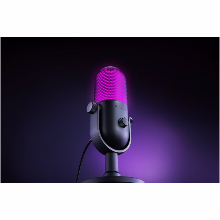 Microfon Razer Seiren V3 Chroma RGB USB, frecventa raspuns 20 Hz -20000 Hz, sensibilitate 34 Db, Negru