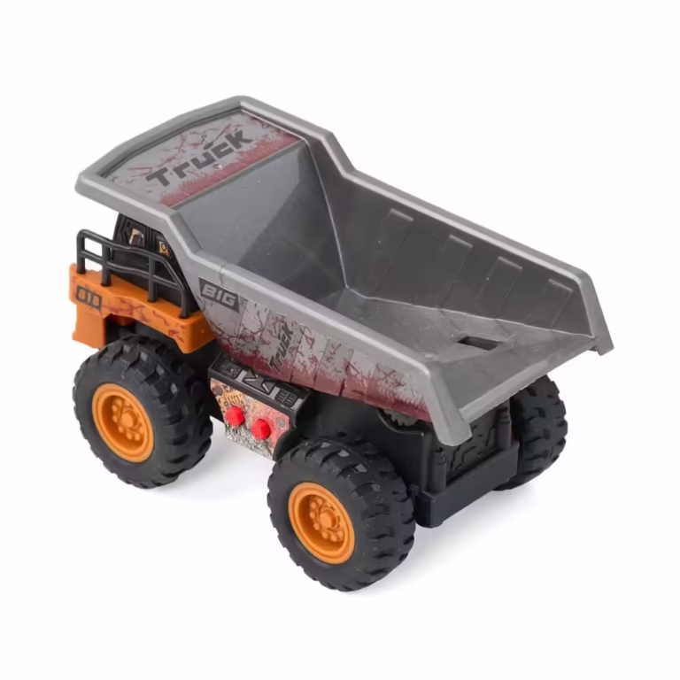 Basculanta de jucarie FUN TRUCK, Momki, cu lumini si sunete, negru+portocaliu+gri, 3ani+