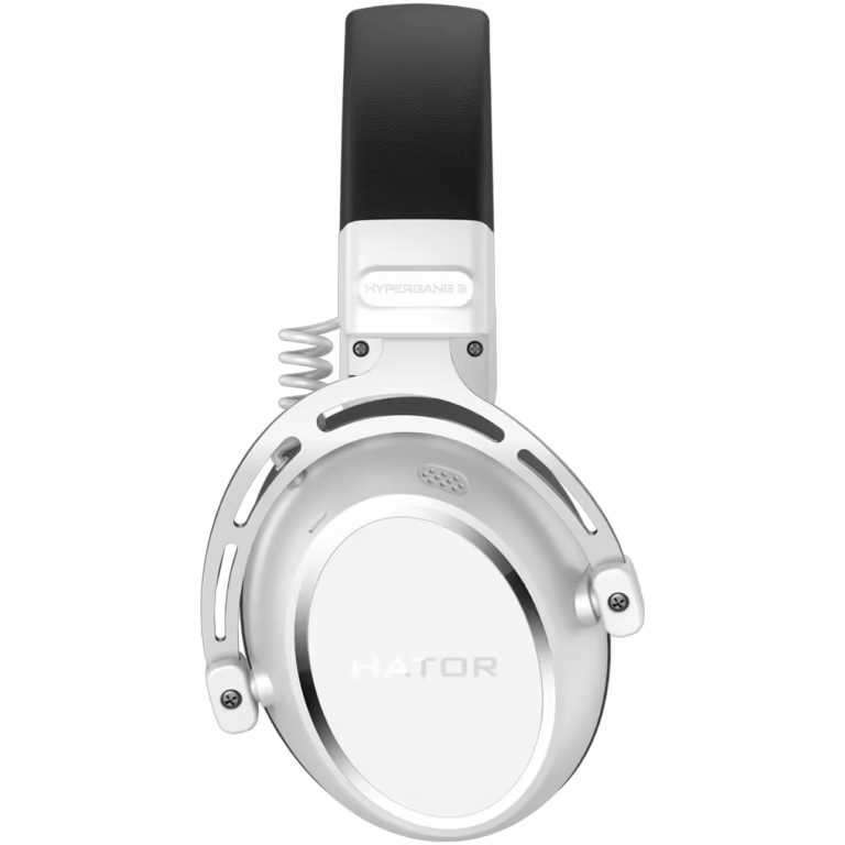 Casti gaming cu fir Hator Hypergang 3, material membrana compozit, frecventa raspuns 10Hz-44kHz, impendanta 32Ω, putere maxima 30mW, microfon detasabil unidirectional, alb
