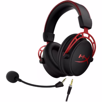 Casti gaming HyperX Cloud Alpha, drivere 50mm Dual Chamber, microfon detasabil cu noise cancelling, certificat Discord/TeamSpeak, spuma cu memorie, multiplatforma, negru/rosu