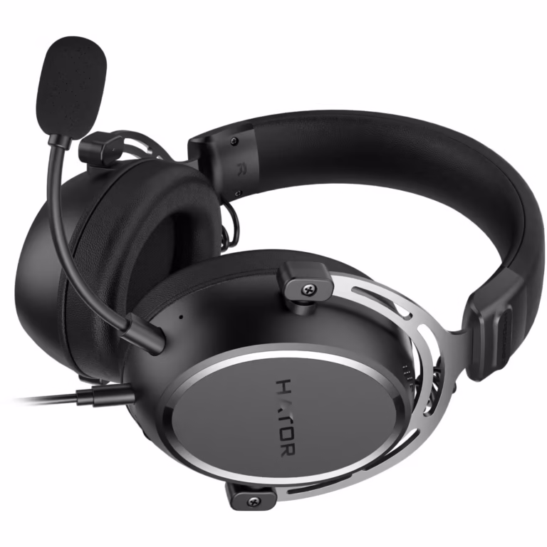 Casti gaming cu fir Hator Hypergang 3, material membrana compozit, frecventa raspuns 10Hz-44kHz, impendanta 32Ω, putere maxima 30mW, microfon detasabil unidirectional, negru