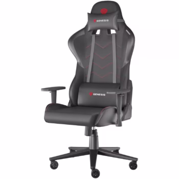 Scaun Gaming Genesis NITRO 550 G2, Baza Metalica, Sezut si Spatar Textil Ajustabil 135°, Perna Lombar si Gat, Max 150 kg., Roti 60mm cu Invelis CareGlide Antiscratch, Negru