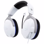 Casti gaming cu fir HyperX Cloud Stinger 2 PS5/PS4, jack 3,5mm pentru conectare direct la controller, drivere 50mm, slidere gradate, microfon cu noise cancelling, spuma cu memorie, alb