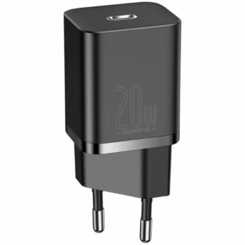 Incarcator Retea Baseus Super Si Quick Charger Type-C Black (20W)