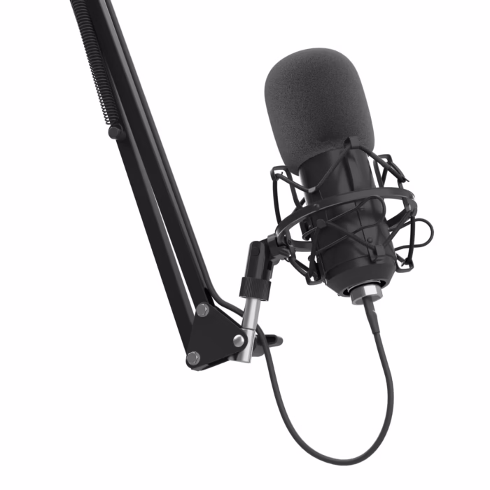 Microfon Genesis Radium 400 G2 Studio, tip condenser, model cardioid, suport fix, conectivitate USB-C, USB-A, raspuns infrecventa 20 – 20000 Hz, sensibilitate -29 dB, lungime cablu 250 cm,negru