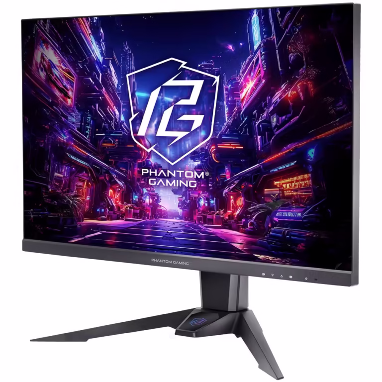 Monitor Gaming LED IPS ASRock PG27QFT2A 27″ QHD (2560×1440), 180Hz, 1ms, AMD FreeSync™, VESA DisplayHDR™ 400, 90% DCI-P3 / 99% sRGB Color Space, Antena WiFi, 2x HDMI, Display Port, Jack, Pivot, VESA, negru