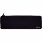 Mousepad gaming RGB Spacer, cauciuc si material textil, 900 x 300 x 3 mm, 1.8 m lungime cablu, Negru