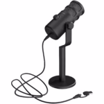 Microfon Genesis Radium 350D, tip Dynamic, model cardioid, suport fix, conectivitate USB-C, raspuns in frecventa 60 – 14.000 Hz, sensibilitate48 dB, lungime cablu 250 cm, negru