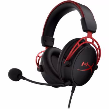 Casti gaming HyperX Cloud Alpha, drivere 50mm Dual Chamber, microfon detasabil cu noise cancelling, certificat Discord/TeamSpeak, spuma cu memorie, multiplatforma, negru/rosu