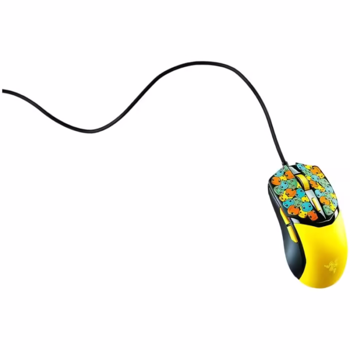 Mouse cu fir gaming Razer Cobra Pokemon Edition, rezolutie 8500DPI, 6 butoane programabile, iluminare Razer Chroma RGB