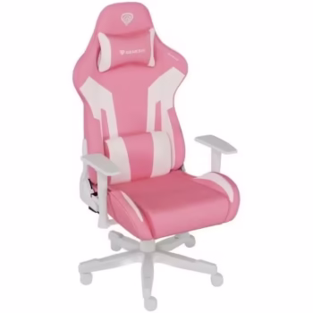 Scaun gaming Genesis Nitro 710, Piele ecologica, reglabil pe inaltime, spatar ajustabil, Roz/Alb