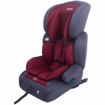 Scaun auto tip inaltator cu isofix pentru copii U-Grow, 76-150CM, R129, rosu