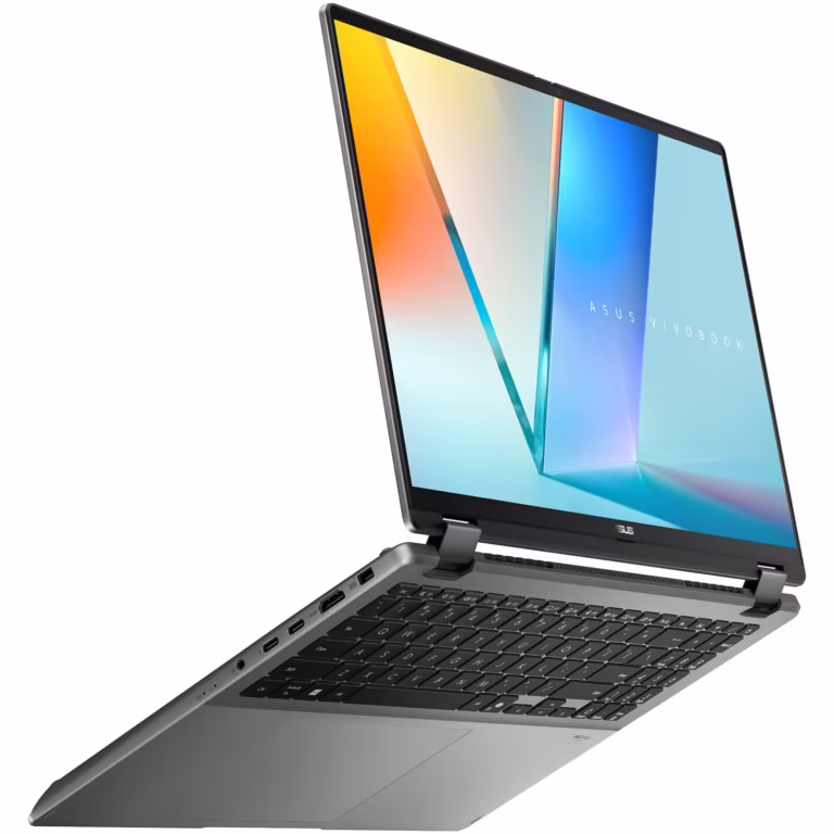 Laptop ASUS Vivobook 16 Flip TP3607SA cu procesor Intel® Core™ Ultra 7 258V pana la 4.8 GHz, 16”, 3K, OLED, 120Hz, Touch, 32GB LPDDR5X RAM, 1TB SSD, Intel® Arc™ Graphics, Windows 11 Pro, Matte Gray
