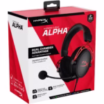 Casti gaming HyperX Cloud Alpha, drivere 50mm Dual Chamber, microfon detasabil cu noise cancelling, certificat Discord/TeamSpeak, spuma cu memorie, multiplatforma, negru/rosu