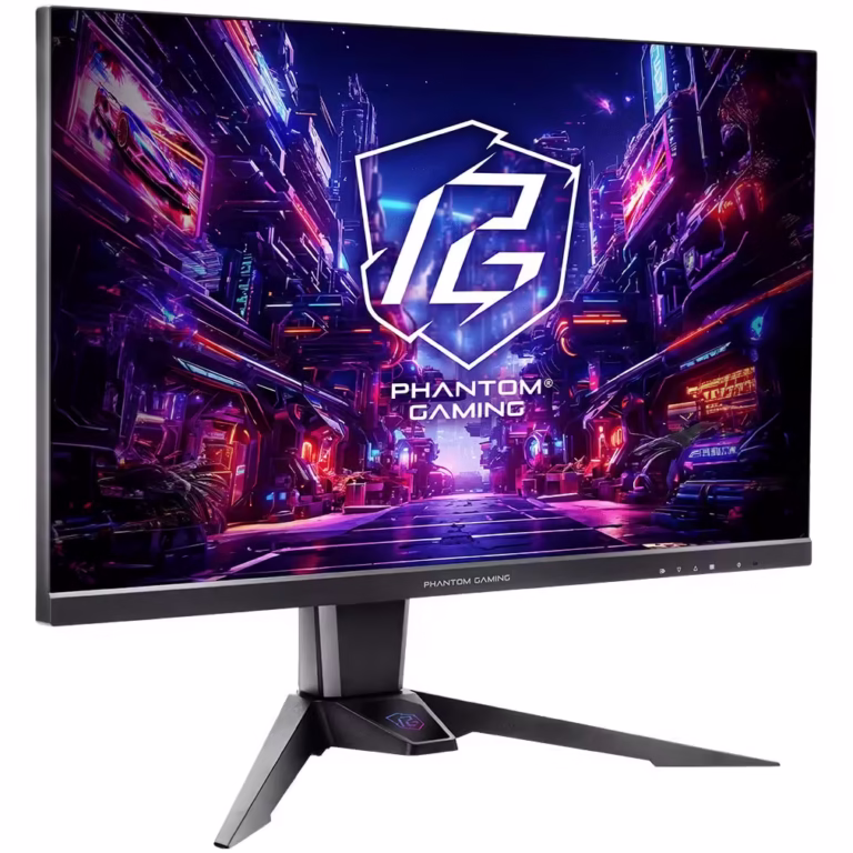 Monitor Gaming LED IPS ASRock PG27QFT2A 27″ QHD (2560×1440), 180Hz, 1ms, AMD FreeSync™, VESA DisplayHDR™ 400, 90% DCI-P3 / 99% sRGB Color Space, Antena WiFi, 2x HDMI, Display Port, Jack, Pivot, VESA, negru