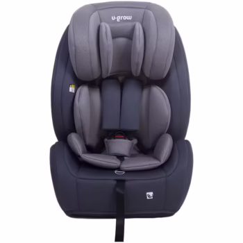 Scaun auto tip inaltator cu isofix si top tether pentru copii U-Grow, 76-150CM, R129, gri