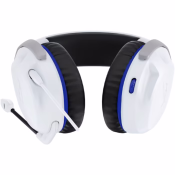 Casti gaming cu fir HyperX Cloud Stinger 2 PS5/PS4, jack 3,5mm pentru conectare direct la controller, drivere 50mm, slidere gradate, microfon cu noise cancelling, spuma cu memorie, alb