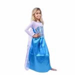 Rochie carnaval printesa Elsa Frozen, Albastru , Halloween, 3-5 ani, 100-110 cm
