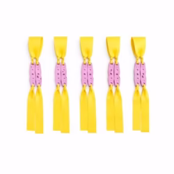 Set 5 benzi de schimb pentru praștie, DEPOX®, cauciuc plat premium, galben,0.5 mm