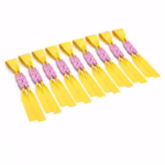 Set 10 benzi de schimb pentru praștie, DEPOX®, cauciuc plat premium, galben,0.5 mm