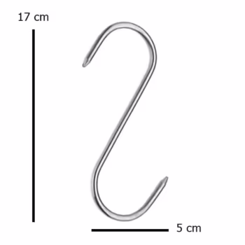 Set cinci Carlige afumatoare carne , macelarie DEPOX® , 17 cm , inox