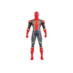 Set costum cu muschi, manusa cu ventuze si figurina Spiderman, 7-9 ani