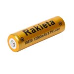 Set 3 baterii reincarcabile (acumulatori) Li-ion, 12000 mAh, 3.7 V, Rakieta GH 18650 galben