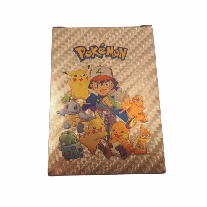 Set doua pachete cartonase Pokemon Gold GTX si Silver GTX, editie de colectie, 55 bucati, aurii/argintii