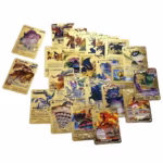 Set doua pachete cartonase Pokemon Gold GTX si Silver GTX, editie de colectie, 55 bucati, aurii/argintii