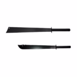 Set doua sabii vanatoare DEPOX®, maner metal, 81 cm/50 cm, negru, teaca inclusa