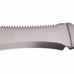 Set maceta de vanatoare DEPOX®, Knife of Mind, otel inoxidabil, argintie, 46 cm si nunceag metalic