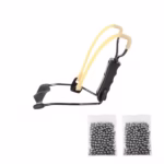 Set prastie metalica profesionala cu suport de incheietură si 200 bile 10 mm, metal, maner antiderapant, 18 cm