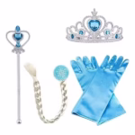 Set rochie si patru accesorii Elsa Frozen, 3-5 ani, Carnaval