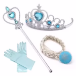 Set rochie si patru accesorii Elsa Frozen, 3-5 ani, Carnaval